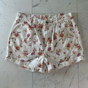 American Eagle Outfitters Cream and Pink Bermuda Shorts